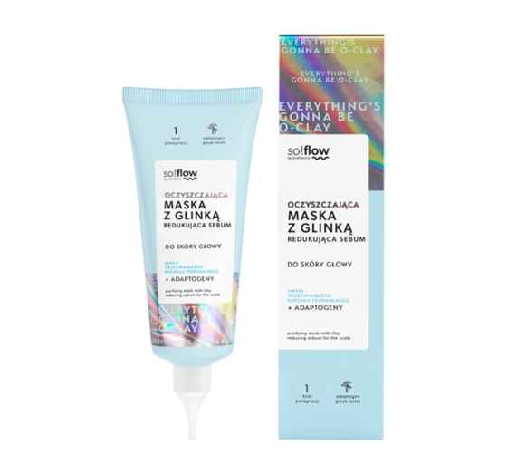So!Flow Oczyszczająca maska z glinką do skóry głowy redukująca sebum 100ml
