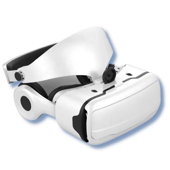Auriculares de realidad virtual 2 en 1 con pantalla 3D gigante de 120°, audio Hi-Fi desmontable, ajuste de dioptrías de -600°, bloqueo de luz azul y cómodos controles táctiles.