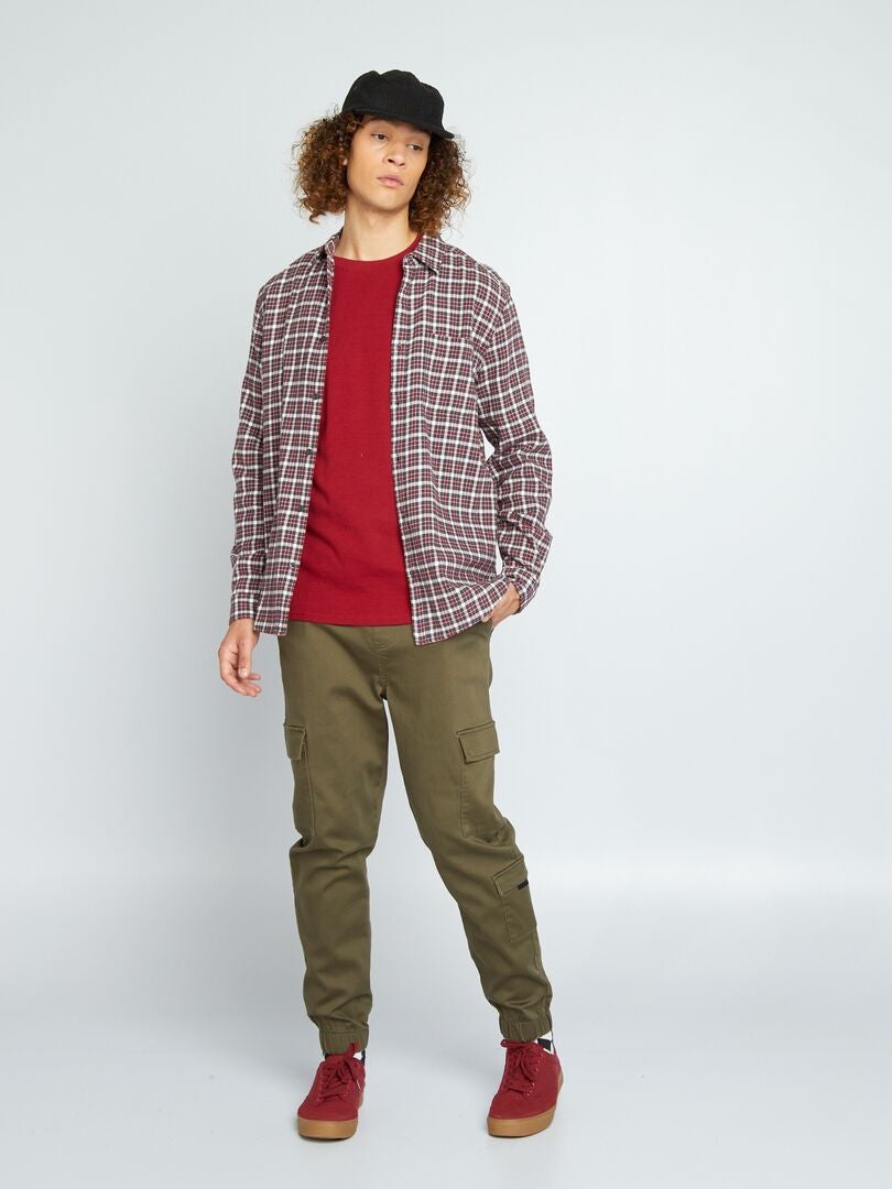 Camisa de flanela xadrez - VERMELHA