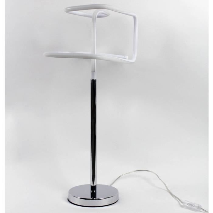 Lámpara de mesa LED angular de diseño original - Iluminación blanca fría dinámica - Clase energética A++ - CUADRADA