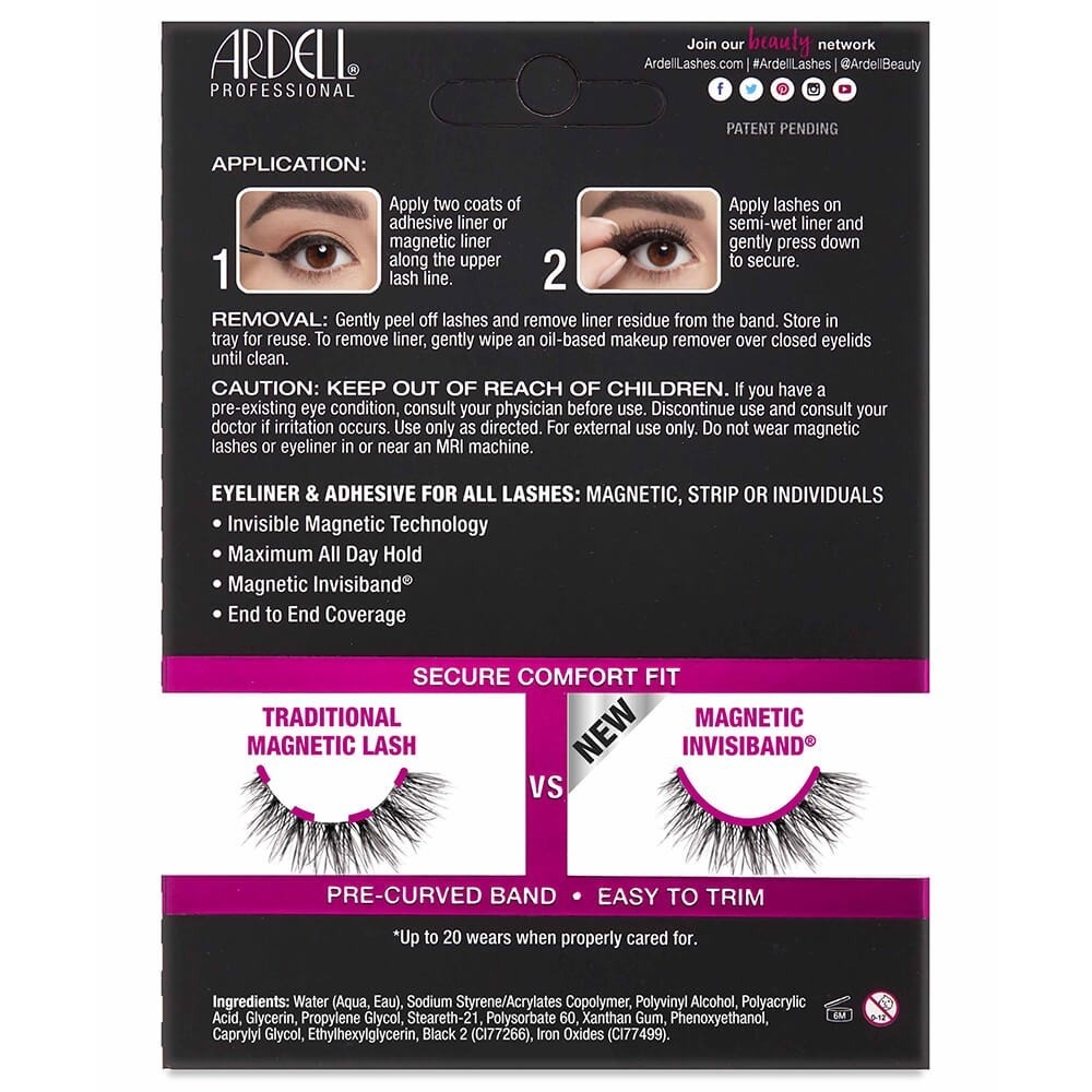 Ardell Faux-cils magnétiques MegaHold Faux Mink 818 Ardell et Colle Eyeliner
