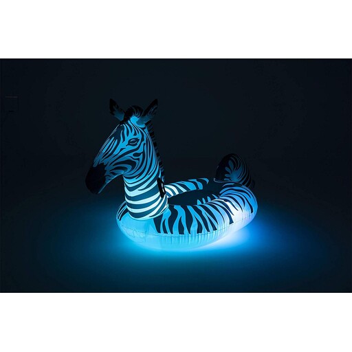  Veliki PVC zebra svjetleći plovak, crno-bijeli, 254x142 cm