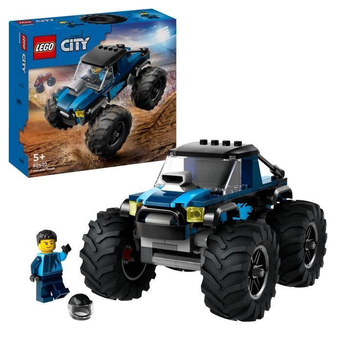 LEGO® 60402 City Μπλε Monster Truck, Παιχνίδι Φορτηγού Εκτός Δρόμου και Μινιφίγγα Οδηγού, Παιδικό Δώρο
