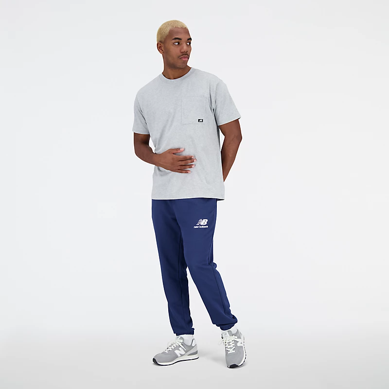 Męska koszulka z krótkim rękawem Essentials Reimagined Cotton Jersey T-shirt - ATHLETIC GREY