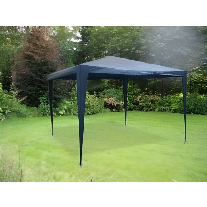 Tonnelle - Non spécifié - 3x3 m - Bleu - Métal - Pliable