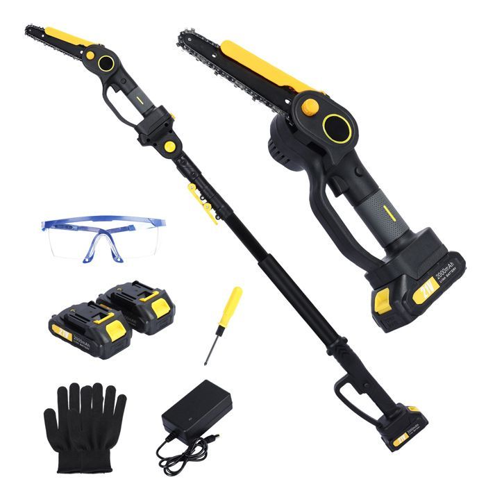 2-in-1 Teleskop-Kettensäge – Teleskop-Ast – Verstellbare Reichweite 137 cm–218 cm