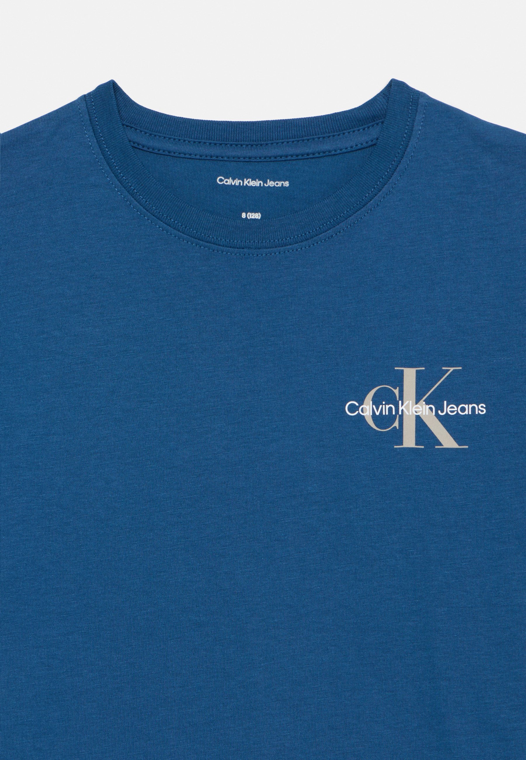 Calvin Klein Jeans CHEST MONOGRAM UNISEX - Basic T-shirt - blauw spijkerstof