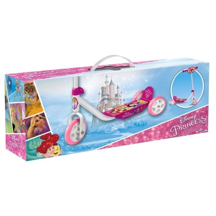 Dreirad-Scooter – STAMP – DISNEY PRINZESSINNEN – Höhenverstellbar – Rutschfeste Trittfläche