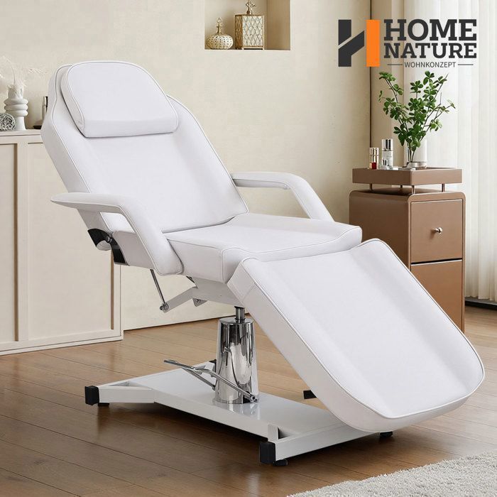 Table de Massage Pliante 3 Zones Réglable en Hauteur Lit Esthétique Professionnel SPA Tatouage Salon de Beauté Blanc 182x82x64cm