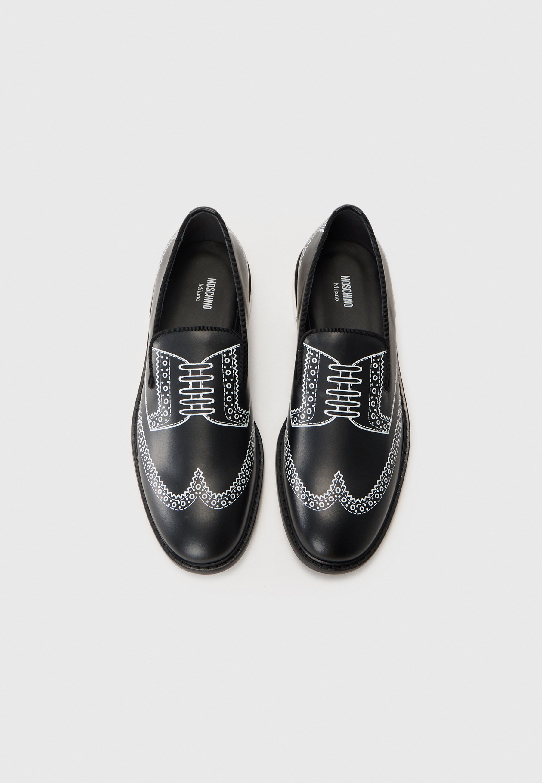 MOSCHINO Slip-ons - nero/bianco