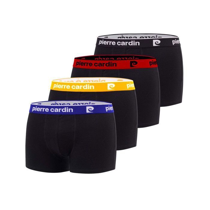 Calzoncillos bóxer Pierrecardin para hombre - Negros (Paquete de 4)