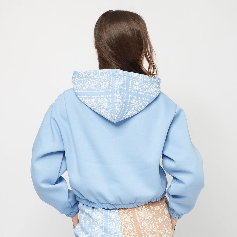 Cropped oversized hoodie met klein paisley-logo