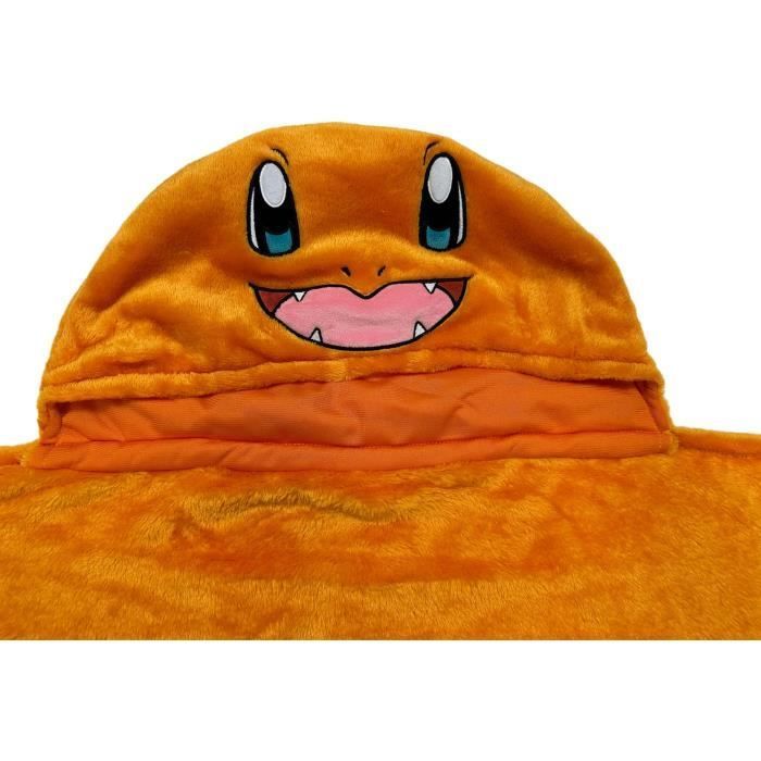 Manta con capucha 3D - POKÉMON - Charmander - 120 x 150 cm - Ultrasuave - Colorida