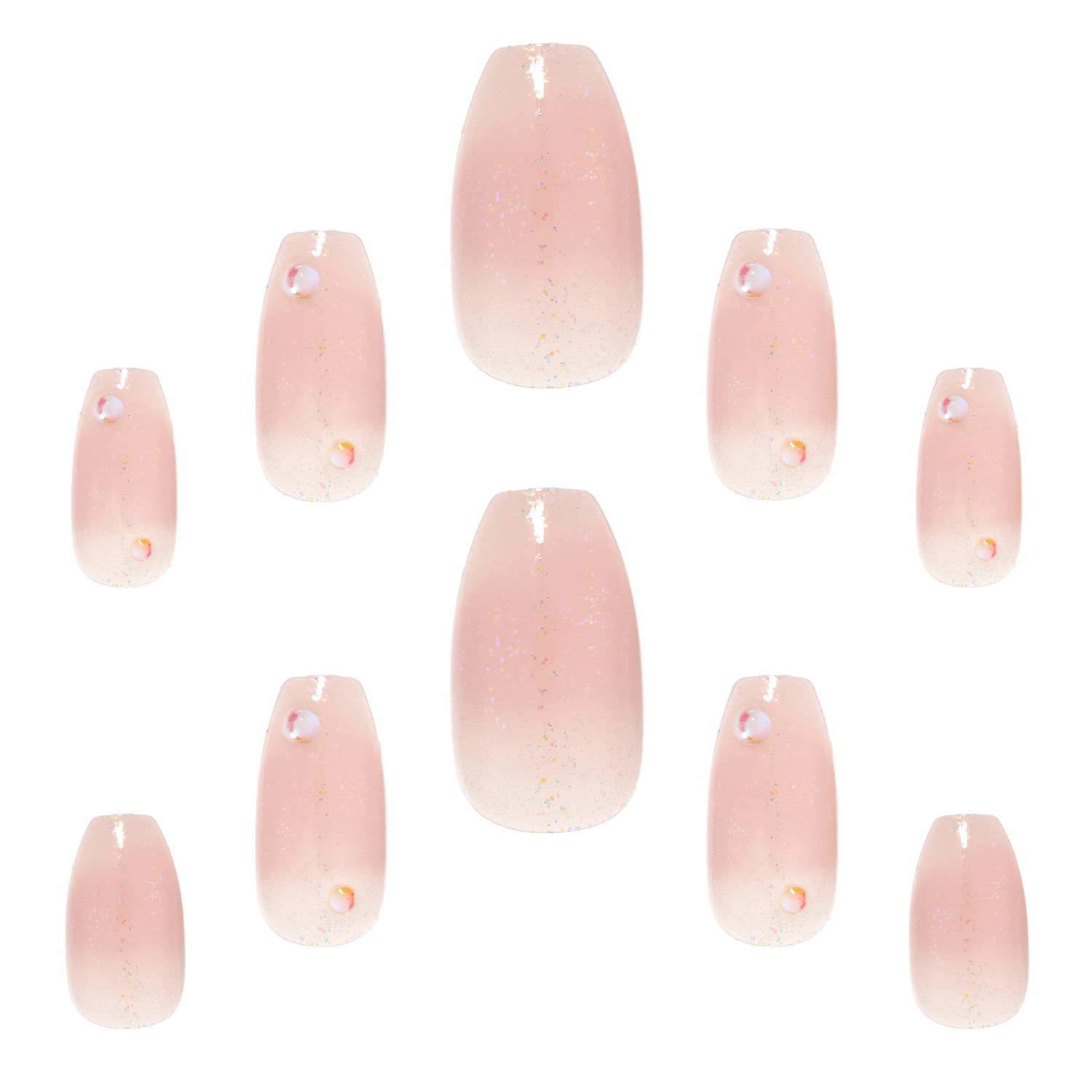 Unhas postiças Elegant Touch com glitter Hydra - 1 unidade