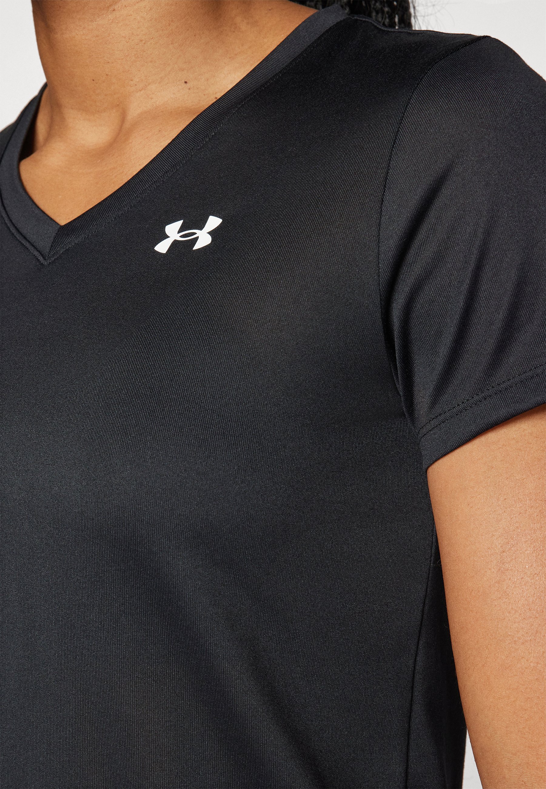 Under Armour SOLID - Spordi T-särk - must/valge