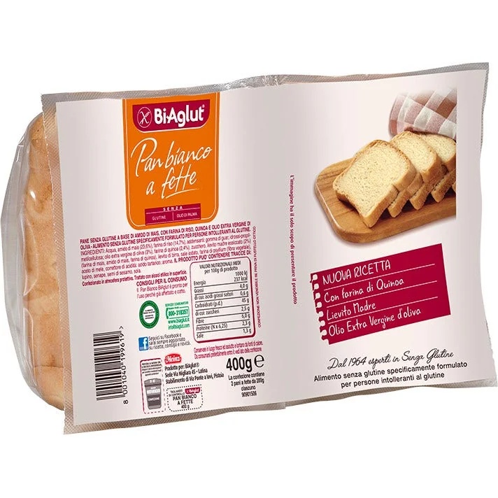 BIAGLUT Biaglut Pane Soff Tranches 2X200 g Sans Gluten