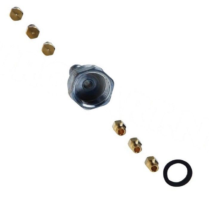Kit injecteur gaz butane - Whirlpool - 480121102364 - Accessoires cuisinière - Gris - Compatible modèles variés