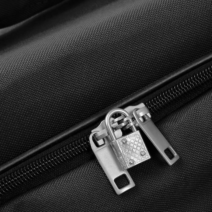 Monzana Sac De Voyage XXL Noir à roulettes trolley 160L sac de sport poignée télescopique 3 roues verrouillable transport