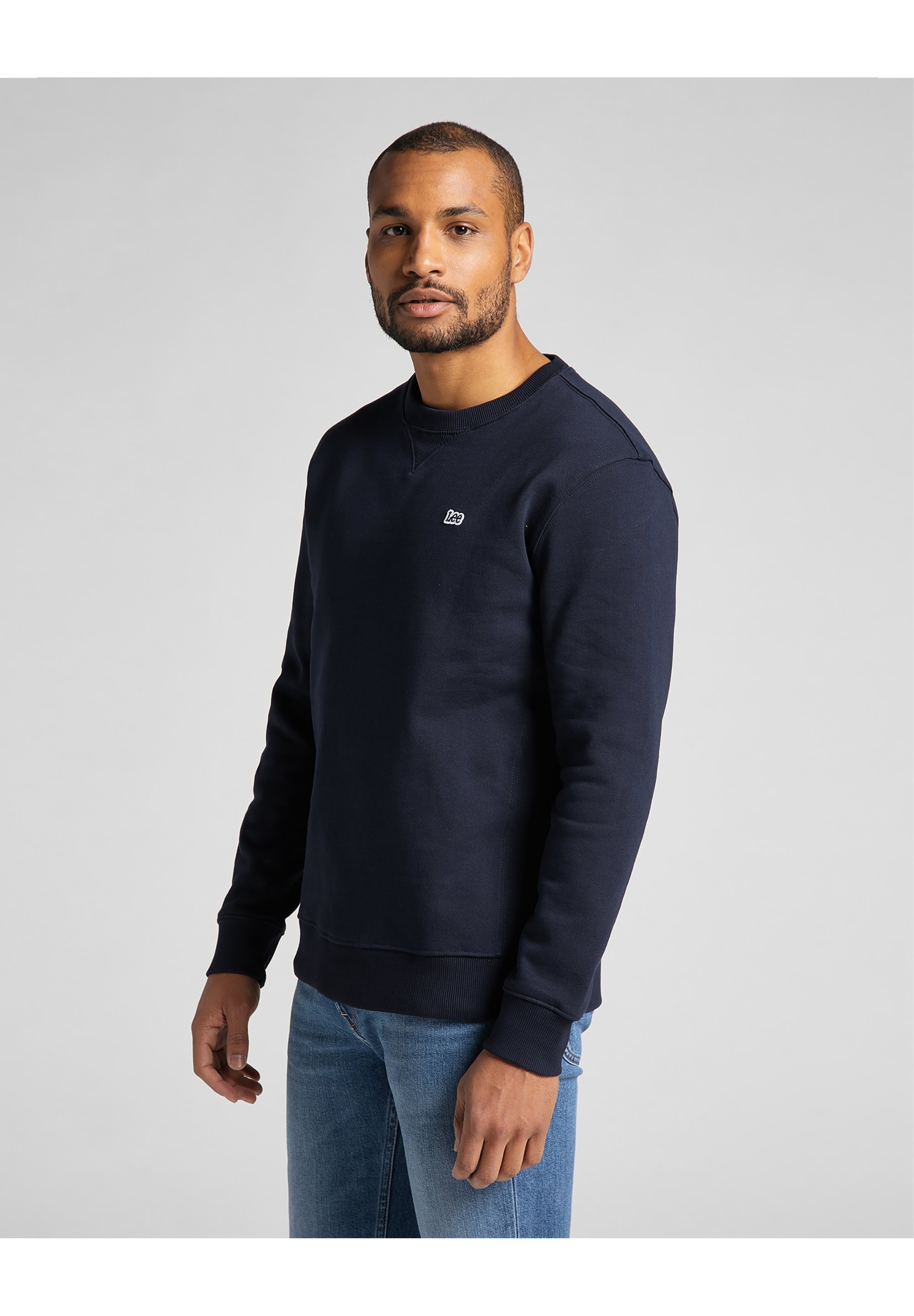 Lee PLAIN CREW SWS - Moletom - azul escuro