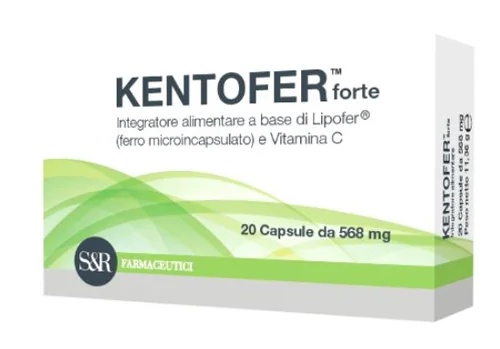 S&R PHARMACEUTICI Kentofer Forte IJzer- en Vitamine C-supplement 20 capsules