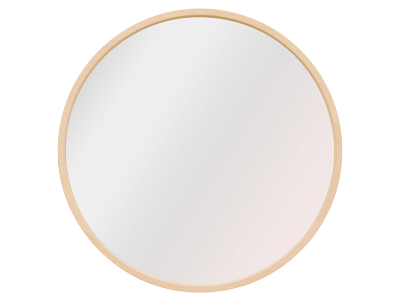 Lustro ścienne w ramie Circle 64,5 cm okrągłe brązowe