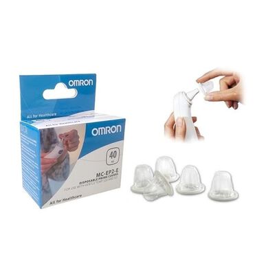 Tapones para los oídos desechables Omron con termómetro para el oído, 40 unidades.