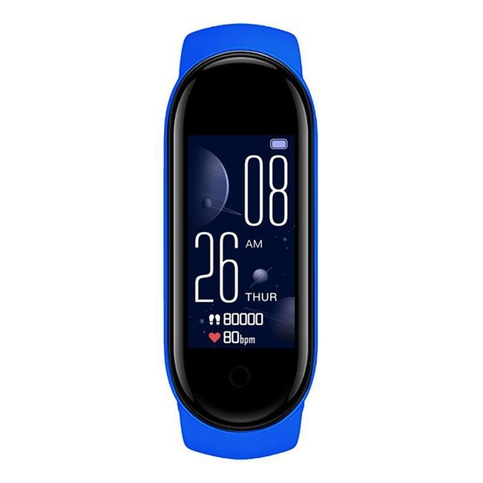 YONIS Multisport Smart Bracelet with Blood Pressure and Heart Rate Monitoring - Blue