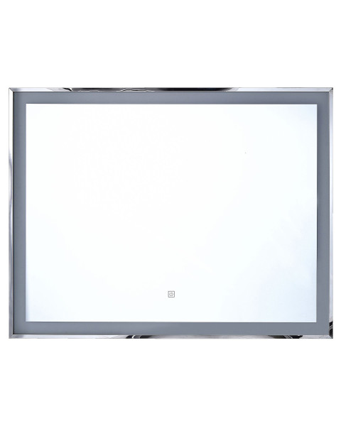 Lustro wiszące ścienne LED 90x70 srebrne