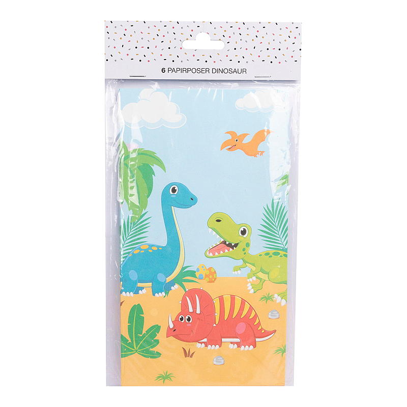 Giform Papirpose 6 stk. Dinosaur