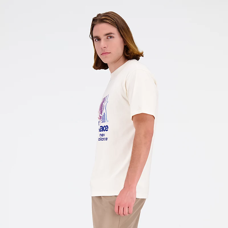 Męska koszulka z krótkim rękawem Camiseta de jersey de algodón con gráfico Athletics Remastered - GREIGE