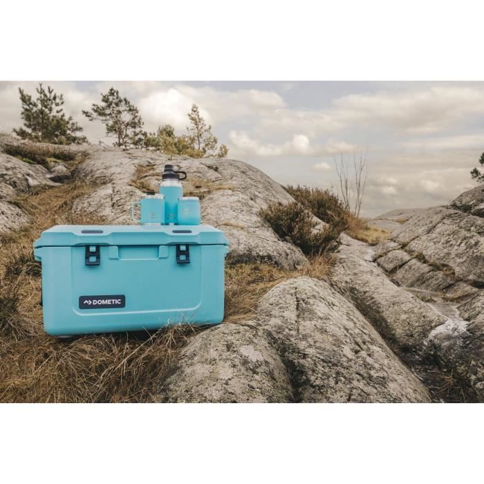Nevera portátil aislada Dometic Patrol 35-36L con tapón de drenaje que mantiene el hielo durante varios días (modelo Lagoon).