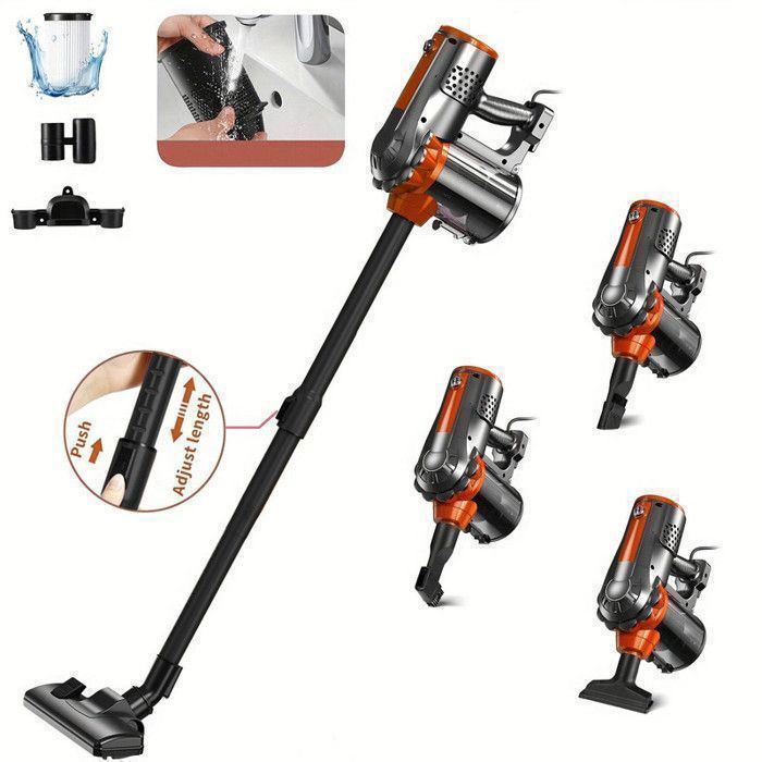 Aspiradora de mano 4 en 1 - BISPRICO - HHD - 600W - 26KPa - Filtro HEPA - Cable de 5 m