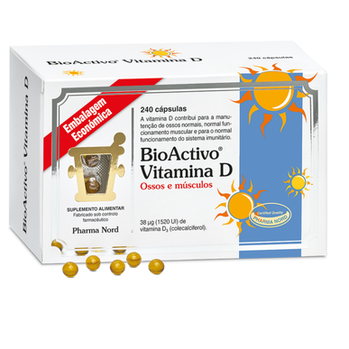 Bioaktivt tilskudd for bein og ledd Vitamin D3 240 kapsler