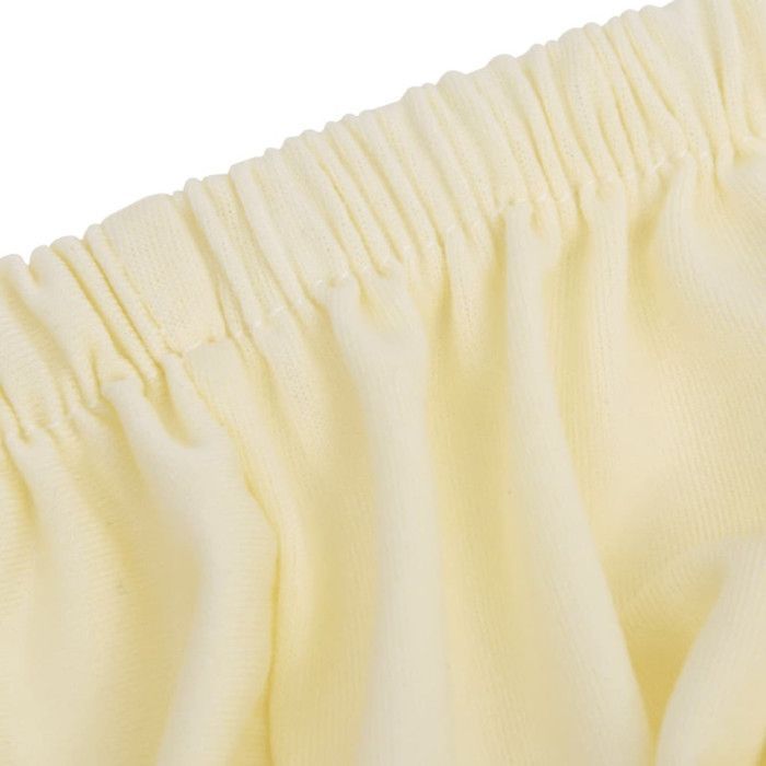Funda elástica para sofá de 4 plazas vidaXL, color crema, poliéster jersey 332947