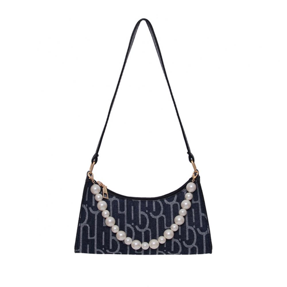 Sac à main imprimé tendance pour femme, cabas en cuir PU avec perles, portable, bandoulière, sac à main décontracté pour femme