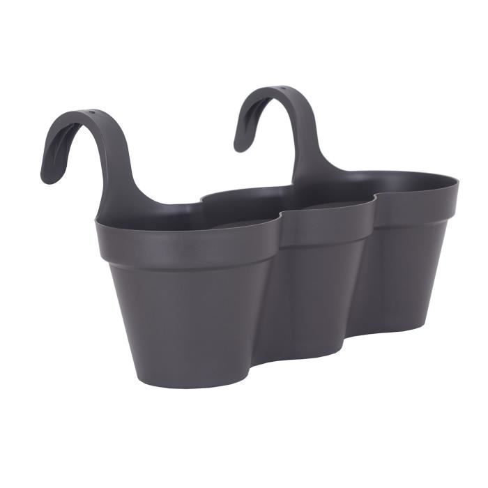 Maceta individual para balcón ARTEVASI CAPRI - Gris antracita - 11 L - 30,5 x 54 x 28 cm