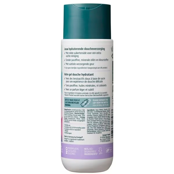 Kneipp Clean Beauty gel za prhanje z bio lotosovim cvetom in bio jojobo<br>200 ml - Suha koža