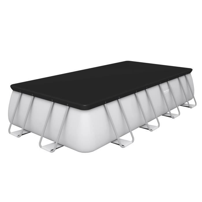 Piscina fuori terra tubolare in acciaio Bestway Power 549x274x122 cm con filtro a cartuccia da 5.678 l/h, copertura e scaletta.