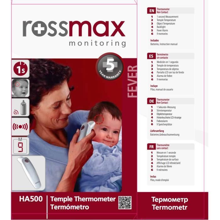 Thermomètre frontal infrarouge sans contact