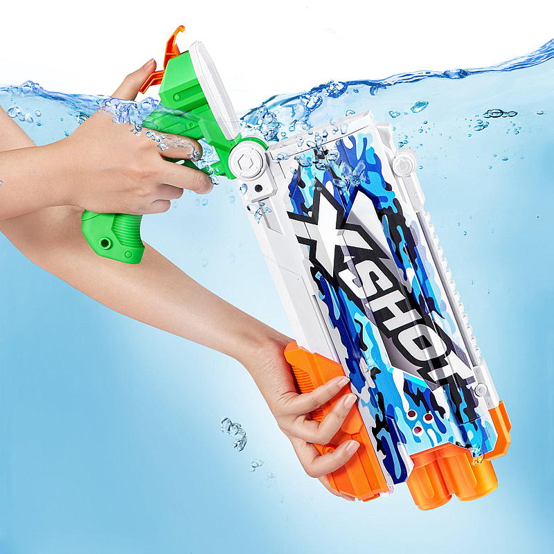 X-Shot vannpistol med pumpefunksjon og hurtigfylling