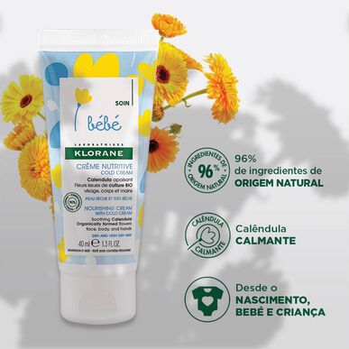 Klorane Baby Nourishing Cream kylmävoiteella Ravitseva voide Kuivalle iholle 0 kuukautta 125 ml 125 ml