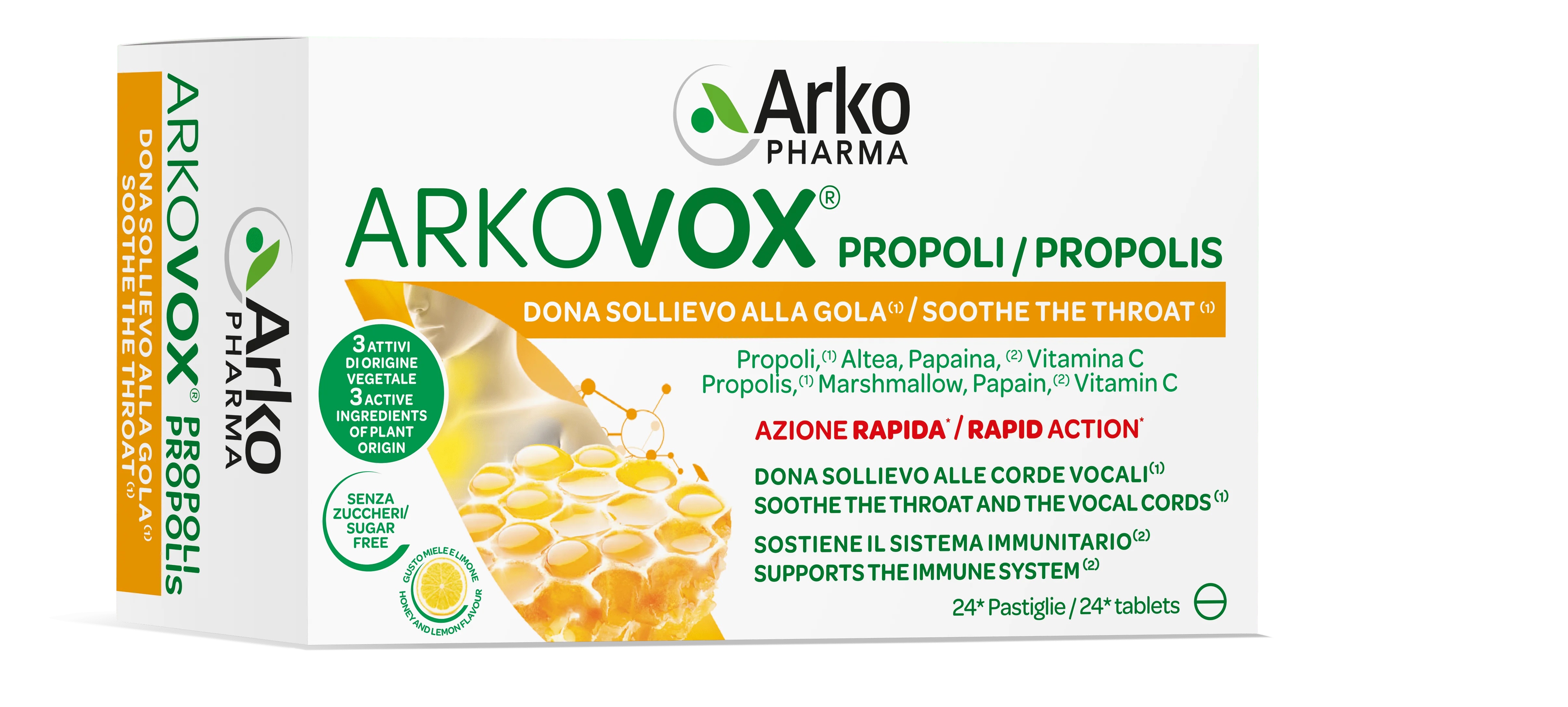 ARKOPHARMA Arkopharma Arkovox Propolis Honing en Citroen 24 tabletten Neus en keel