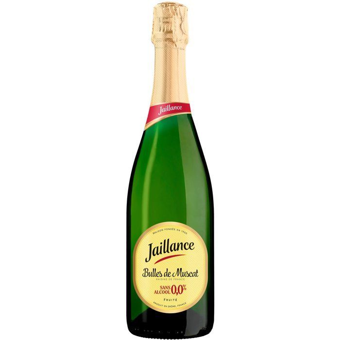 Vinho espumante Muscat sem álcool - Jaillance - 75cl