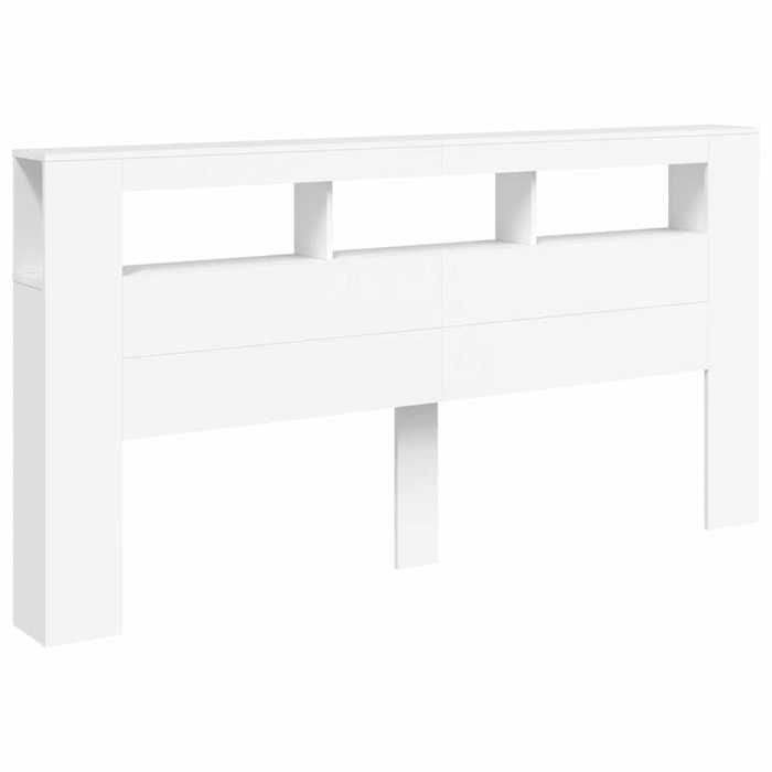 vidaXL Tête de Lit à LED, Panneau de Lit avec Rangement, Accessoire de Cadre de Lit, Meuble de Chambre à Coucher Maison, 837365
