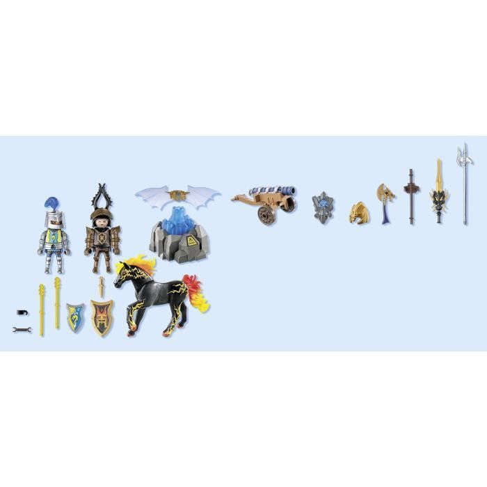 PLAYMOBIL 71645 Duello tra Cavalieri, Cavalieri di Novelmore, 41 pezzi, Età 4+