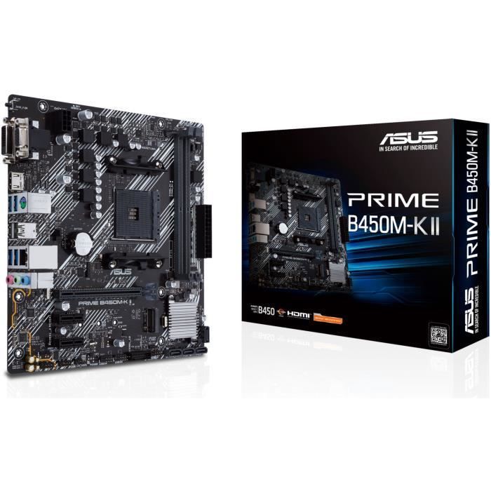 Motherboard - ASUS - Prime B450M-K II - AMD B450 - AM4 micro ATX socket