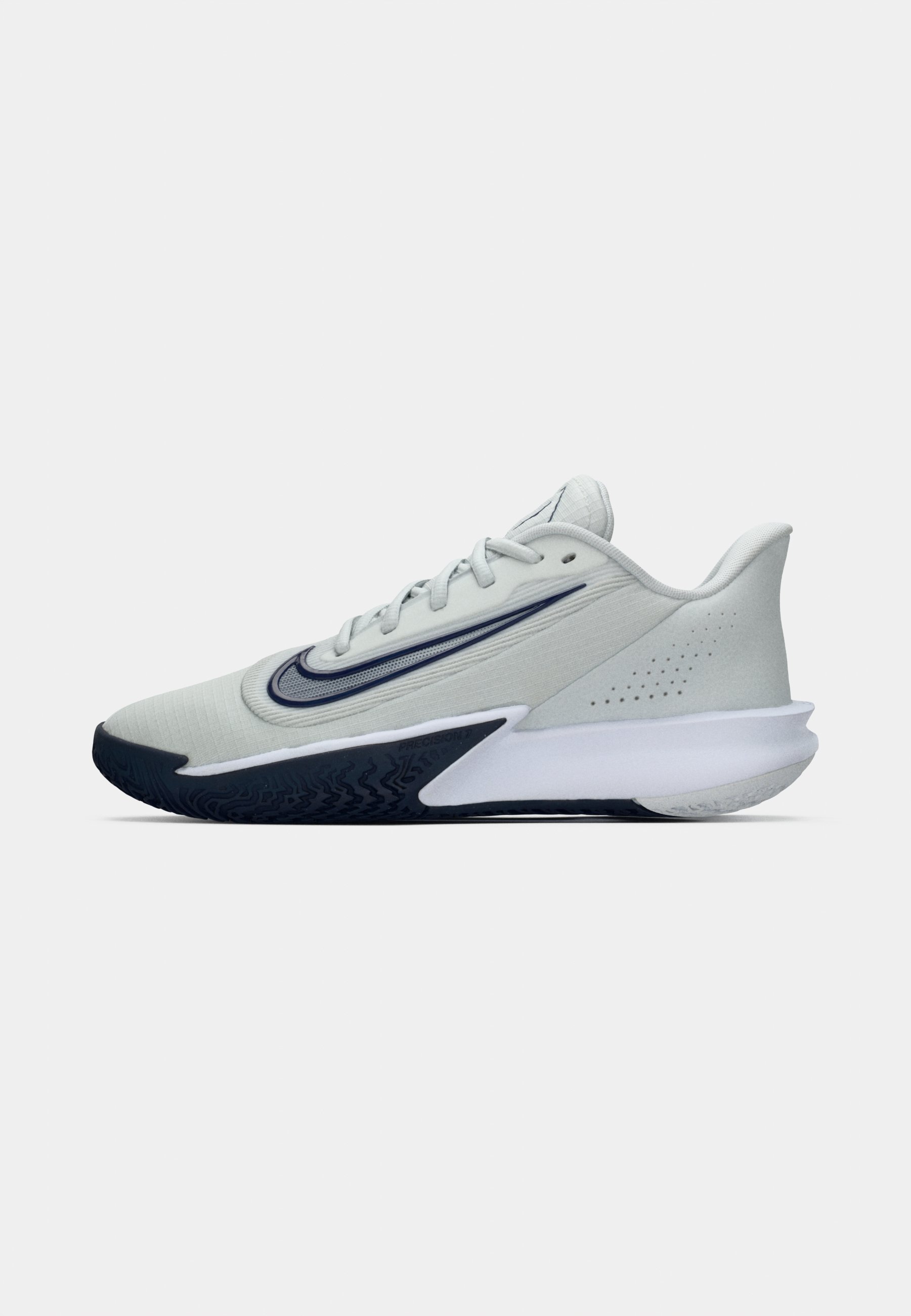 Nike Performance PRECISION VII - Basketbalschoenen - photon dust/midnight navy/wit