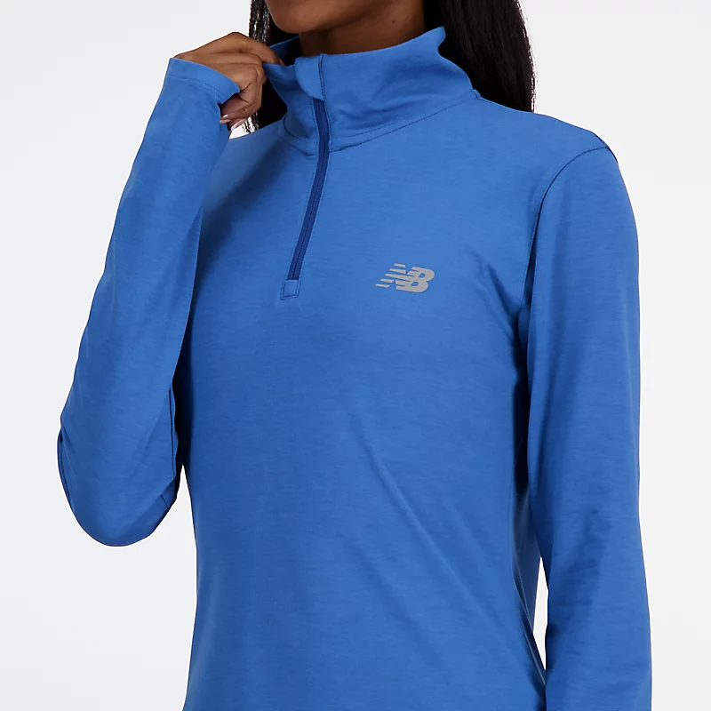 Dámské sportovní kalhoty Space Dye se čtvrt zipem - BLUE GATE HEATHER