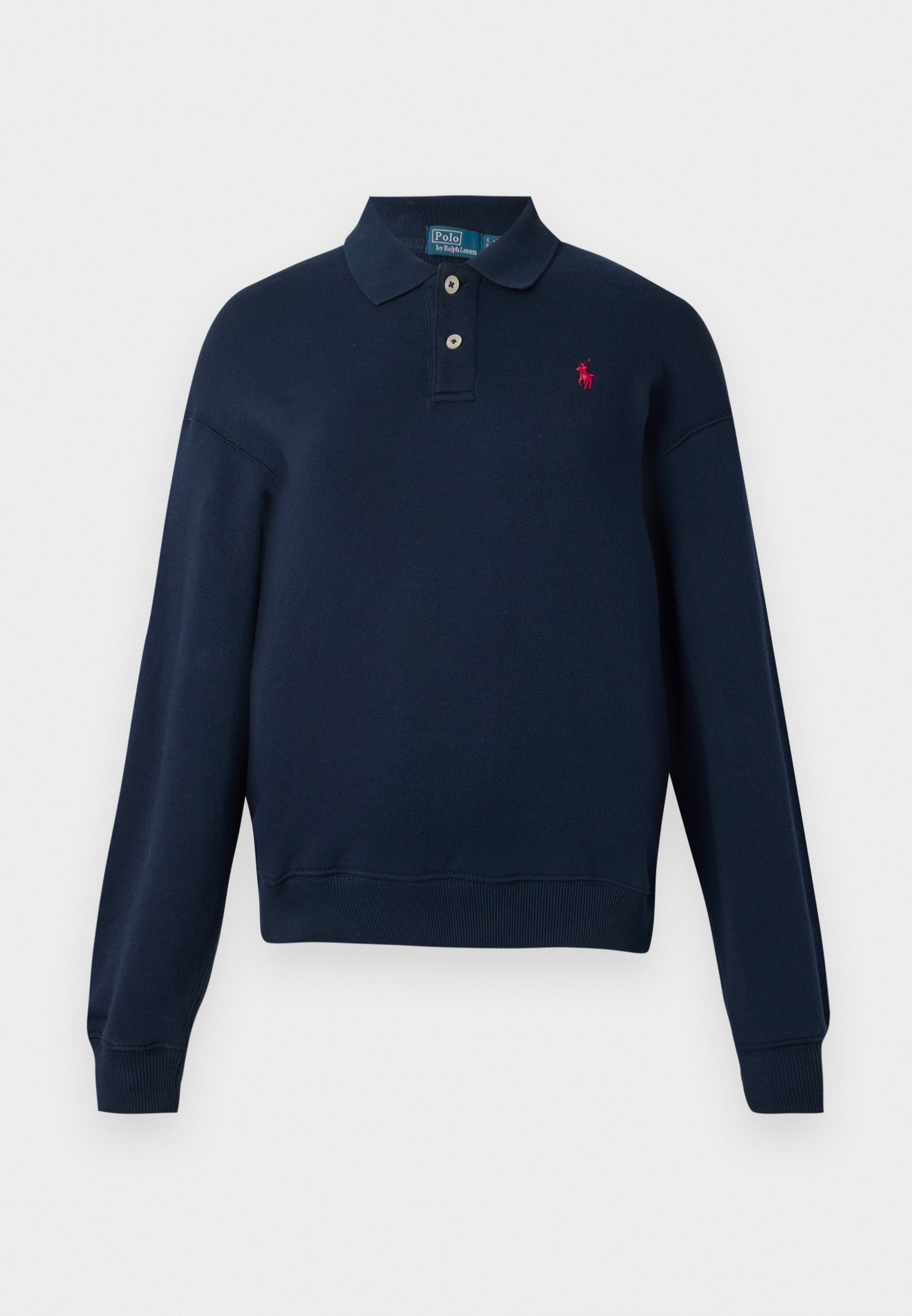 Polo Ralph Lauren POLO POLAIRE LÉGER À MANCHES LONGUES - Haut à manches longues - bleu marine croisière