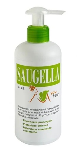 SAUGELLA Saugella You Gel nettoyant intime frais pour les femmes en âge de procréer 200 ml Fraîcheur prolongée